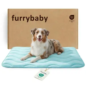 Dog Cooling Mat for Large Dogs, 30"x20" Self Cooling Pet Cooling Mat for Dogs & Cats, QMAX>0.5, Thickened Cool Fiber, Cooling pad for Dog Bed, Durable Portable Indoor/Outdoor Summer,Blue