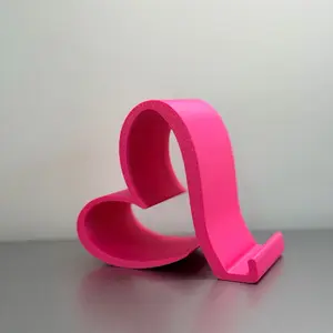 PINK HEART PHONE STAND - Vibrant Pink Heart-Shaped Phone Holder for Stylish Display and Easy Access