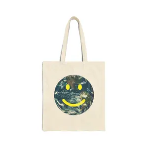 The Original "Happy Planet" Cotton Canvas Tote Bag