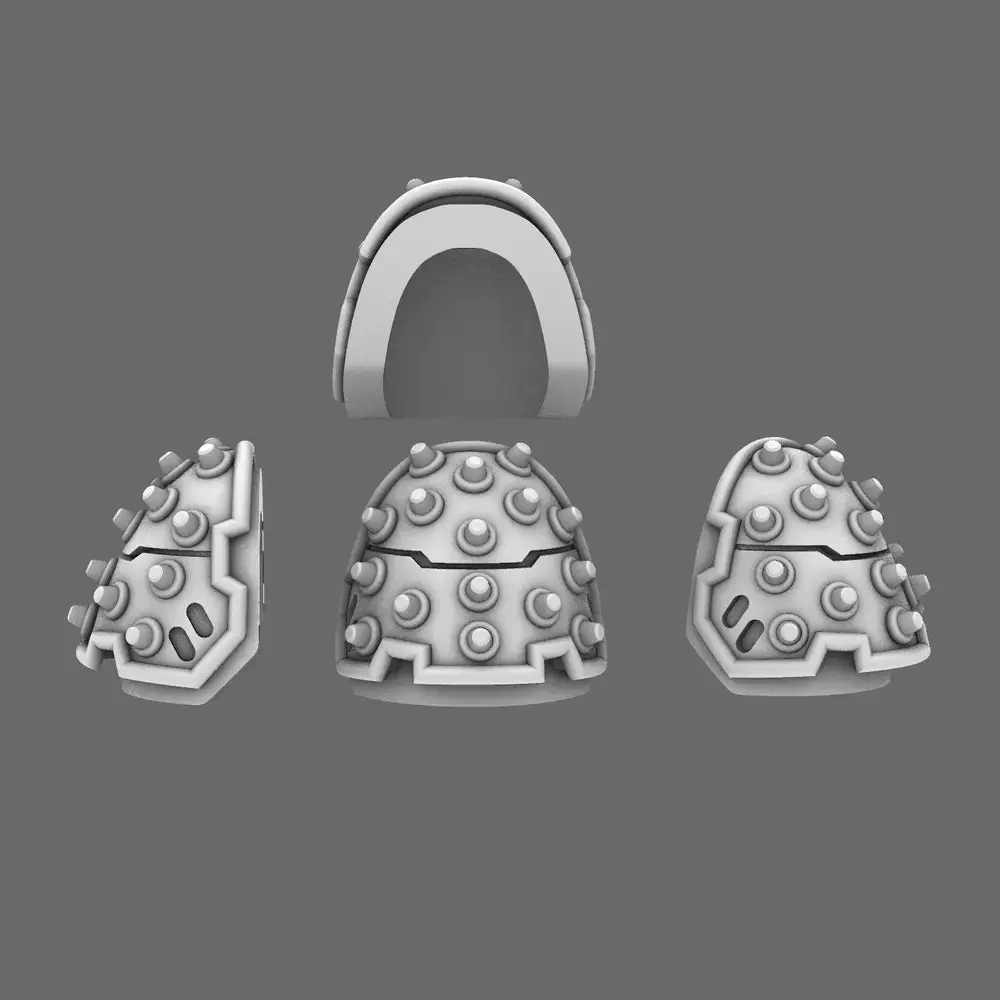 Space Knights V4 Savage Studded Shoulder Pads Type D X 10