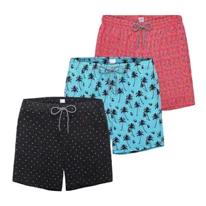 Men's Summer Beach Swim Trunks: Quick-Dry Fabric, Soft Mesh Lining, Secure Side Pockets for Swimming, Casual Summer Outings