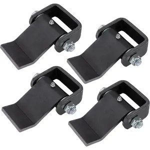 Steel Dump Trailer Hinge, Weld  Heavy Duty Trailer Door Hinge, Strap Style Short Leaf, Pack of 4