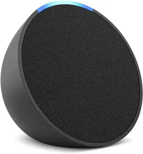 Echo Pop | Alexa fits in anywhere: bedroom, living room, bathroom, office, and small spaces | Charcoal Audio Bluetooth Speaker Compact Device Wireless Smartphone
