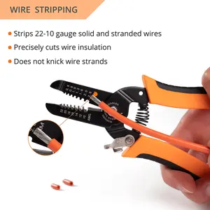 Wire Stripper, 3-rd Generation Wire Strippers or Crimping Tool, 5-IN-1 Wire Crimper or Cutter, 10-20 AWG Electric Wire, Multi-Function Hand Tools