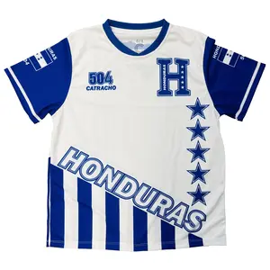 Honduras Soccer Jersey Unisex 100% Polyester International Sports Fan Wear
