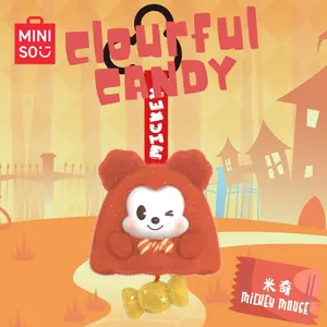 Disney Mickey Mouse Family Colorful Candy Series Vinyl Plush Blind Box Keychain Trendy Bag Accessory Surprise Mystery Box for Fans