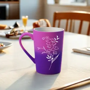 kitchen accessories, Reusable, drinkware, wedding, camping, coffee bar accessories, Ceramic coffee mug, tumbler, gifts, kitchen must haves, camping must haves, 12oz Birth Flower Before Sunset Mug