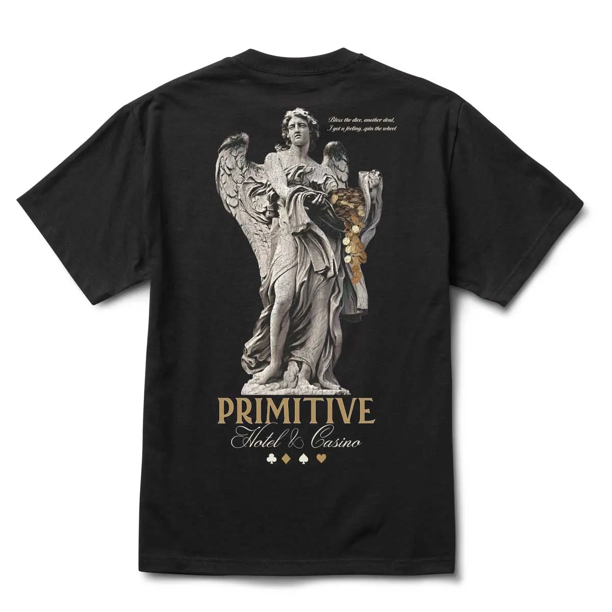 PRIMITIVE APPAREL Men's Chateau Boxy Fit Skate T-shirt, Heavy-Weight 100% Cotton Jersey Shortsleeve Apparel with Screen Print, Tshirt, Top