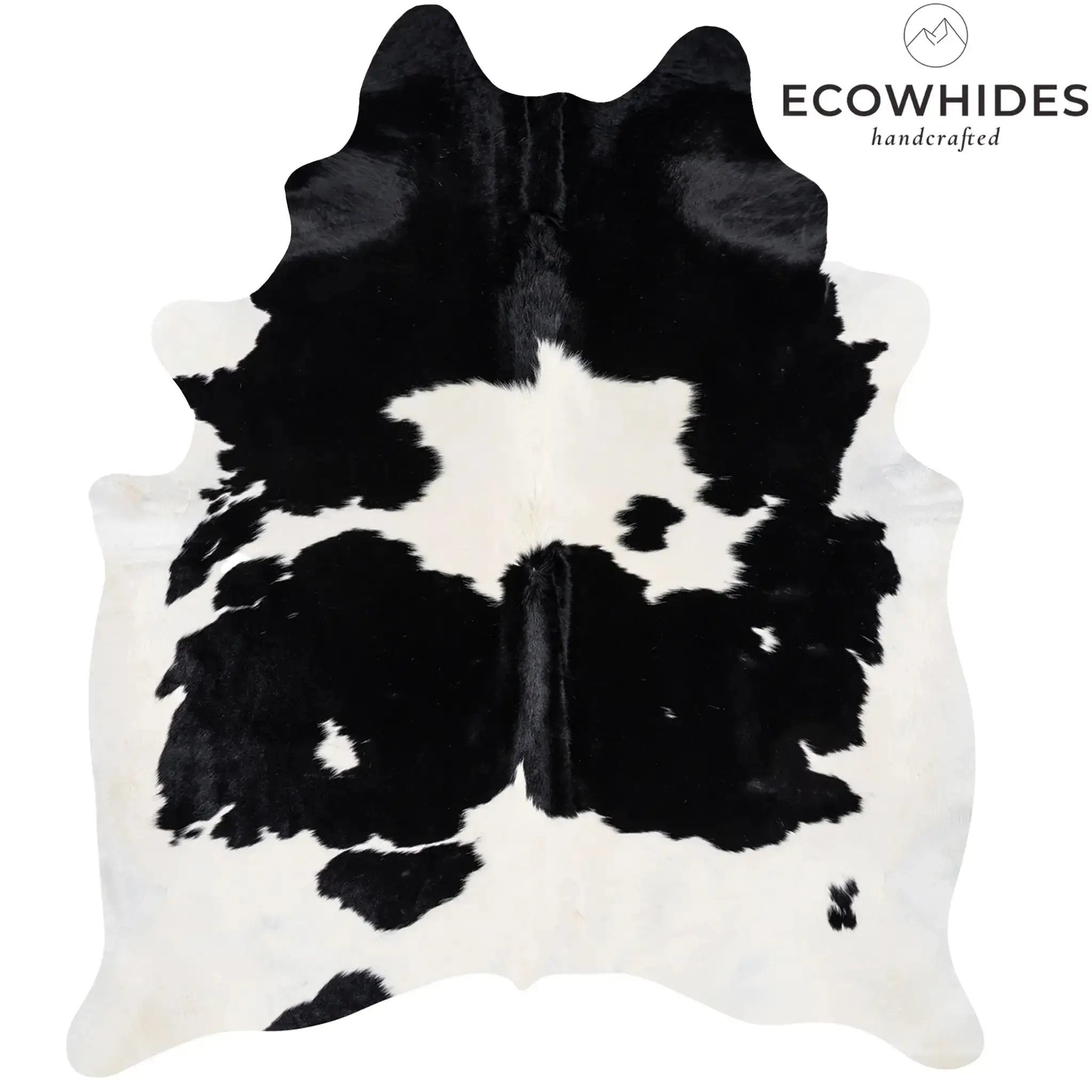 Premium Black and White Cowhide Rug – Natural Animal Area Rug for Western, Boho, Bedroom & Living Room Decor – Ecowhides