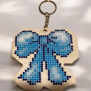 Cute Bow Diamond Art Keychain, Rhinestone Bag Charm, Sealed Gift Item
