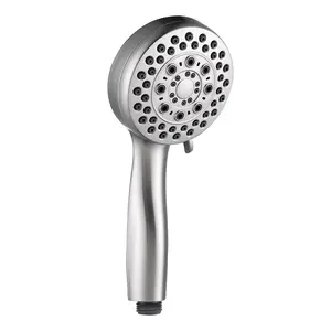 WOWOW 5-Spray Wall Mount Handheld Shower Head 1.75 GPM in Polished Chrome