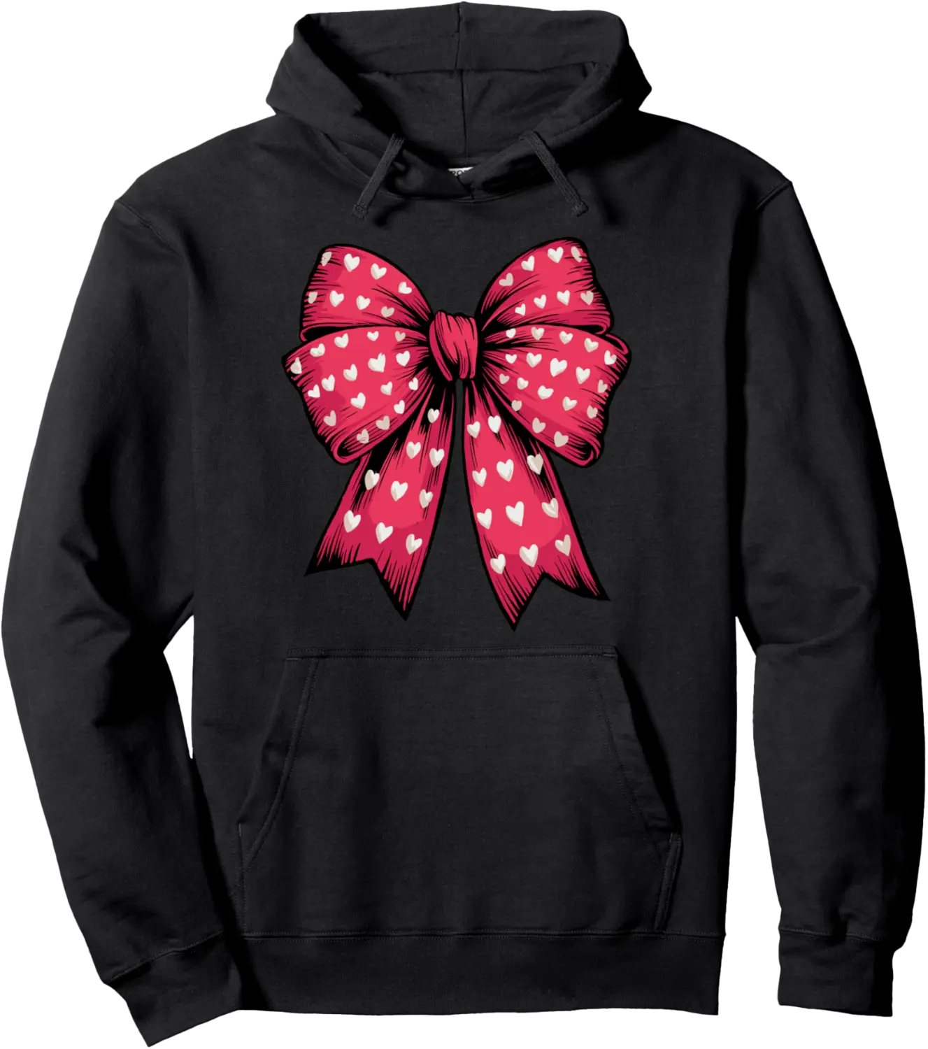 Cute Red Ribbon Hair Bow Tie Butterfly Heart Women Girls Pullover Hoodie - Jamespatric Shop 26B0DSGN92BB