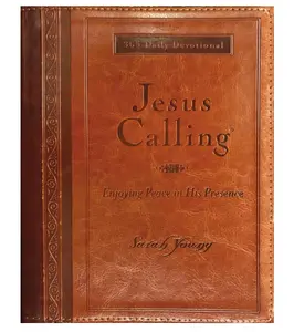 Jesus Calling, Large Text Brown Leathersoft, with full Scriptures: Enjoying Peace in His Presence (a 365-day Devotional) Imitation Leather – Large Print, September 5, 2011