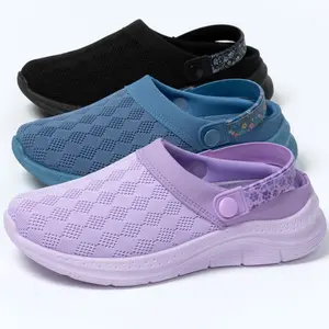Paw Flexible Knitted Slip-On Clogs with Convertible Strap