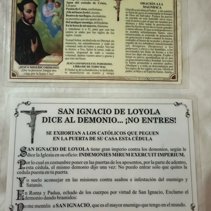 Cédula de San Ignacio de Loyola Religious