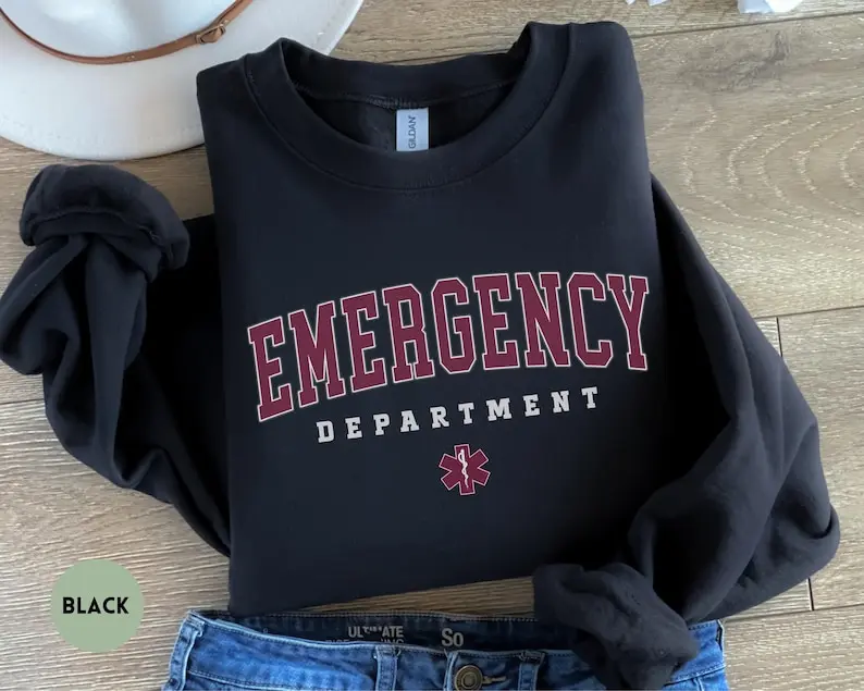 Emergency Department Sweatshirt, ER Nurse Crewneck, Emergency Crew Gift