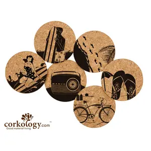 Corkology  Beach Life Cork Coaster Sets