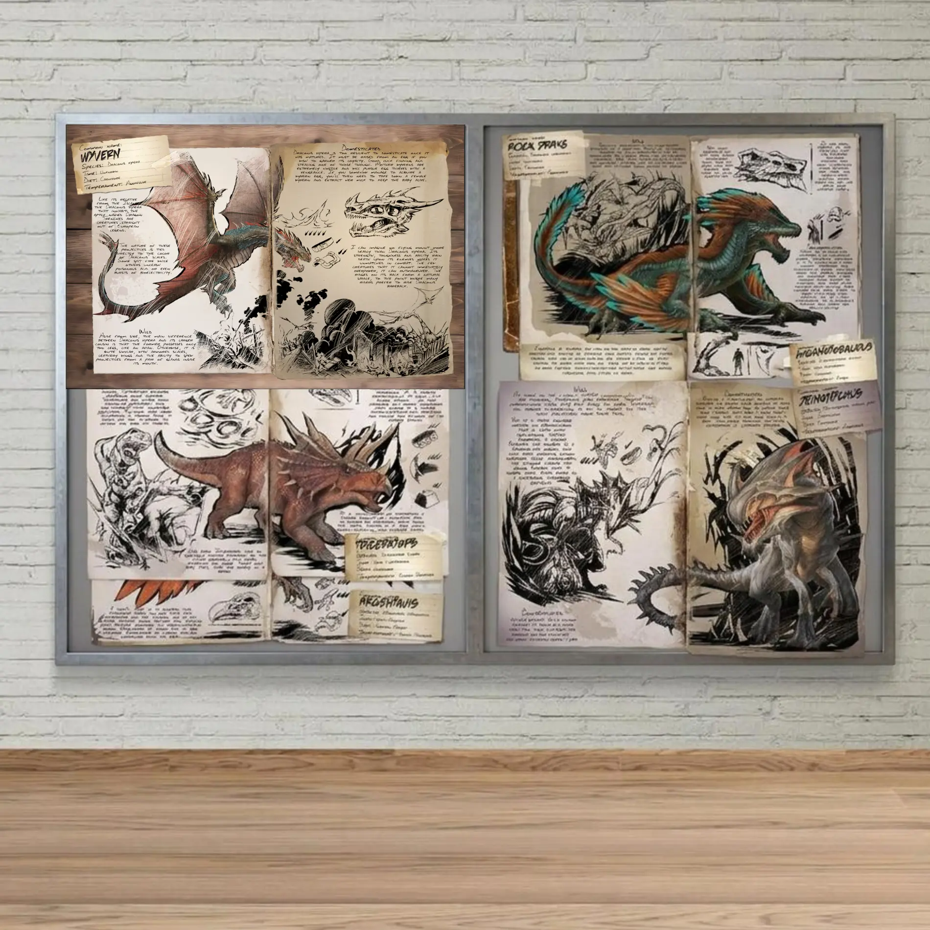 Set of Wall Art Game ARK Survival Evolved Art, Dinosaur Series Posters, Decoration Pictures, Room Wall Decor, Print Decorative, Home Decoration Artistic Ornaments