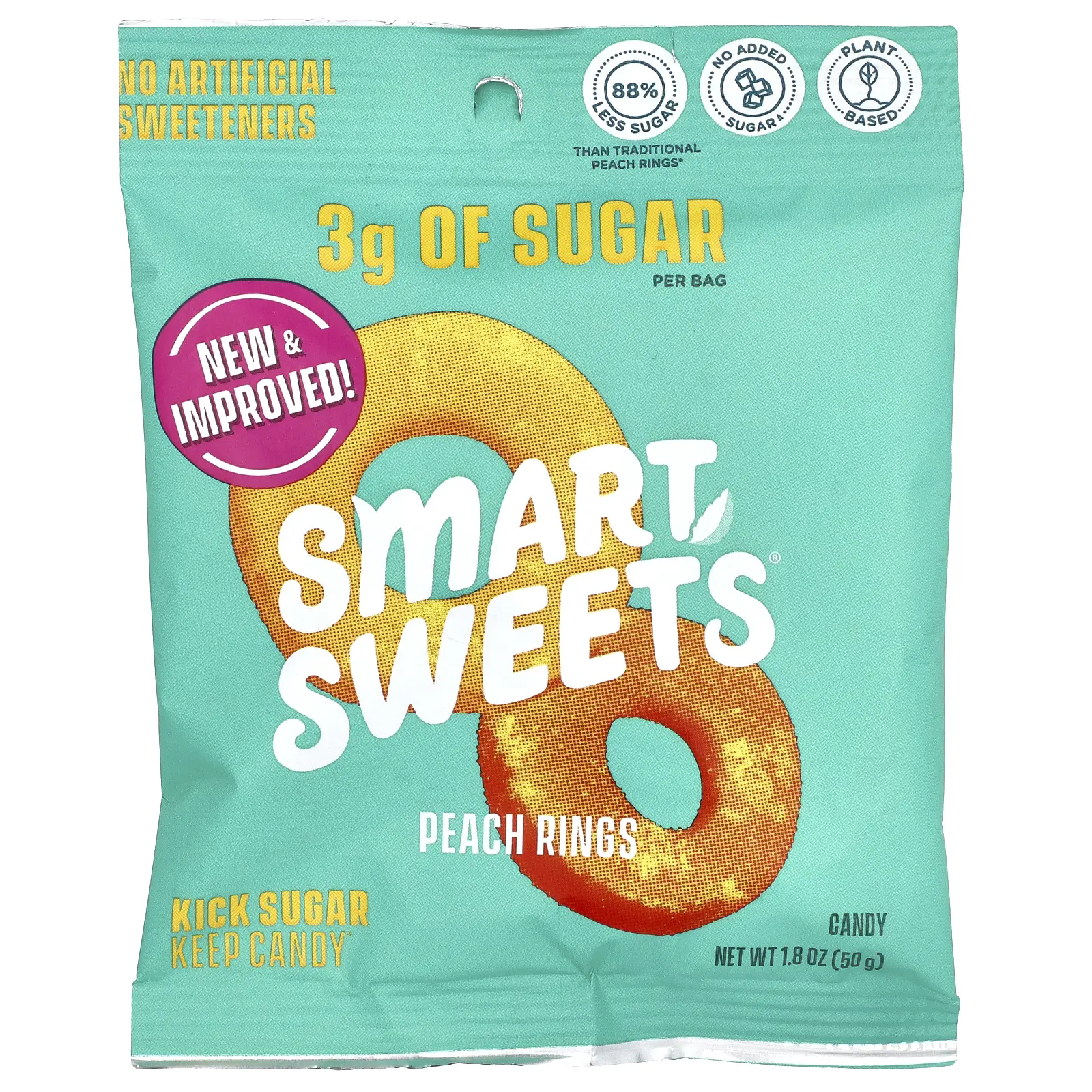 SmartSweets Peach Rings, 1.8 oz (50 g) SmartSweets Peach Rings, 1.8 oz (50 g)