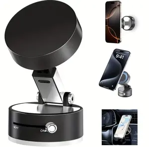 360 Adjustable Strong MagSafe Magnetic Vacuum Suction Cup For Car Cellphone Phone Holder Mount Stand