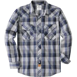 Pearl Snap Shirts for Men Long Sleeve Western Shirt for Men's Vintage Casual Plaid Cowboy Country ButtonGift