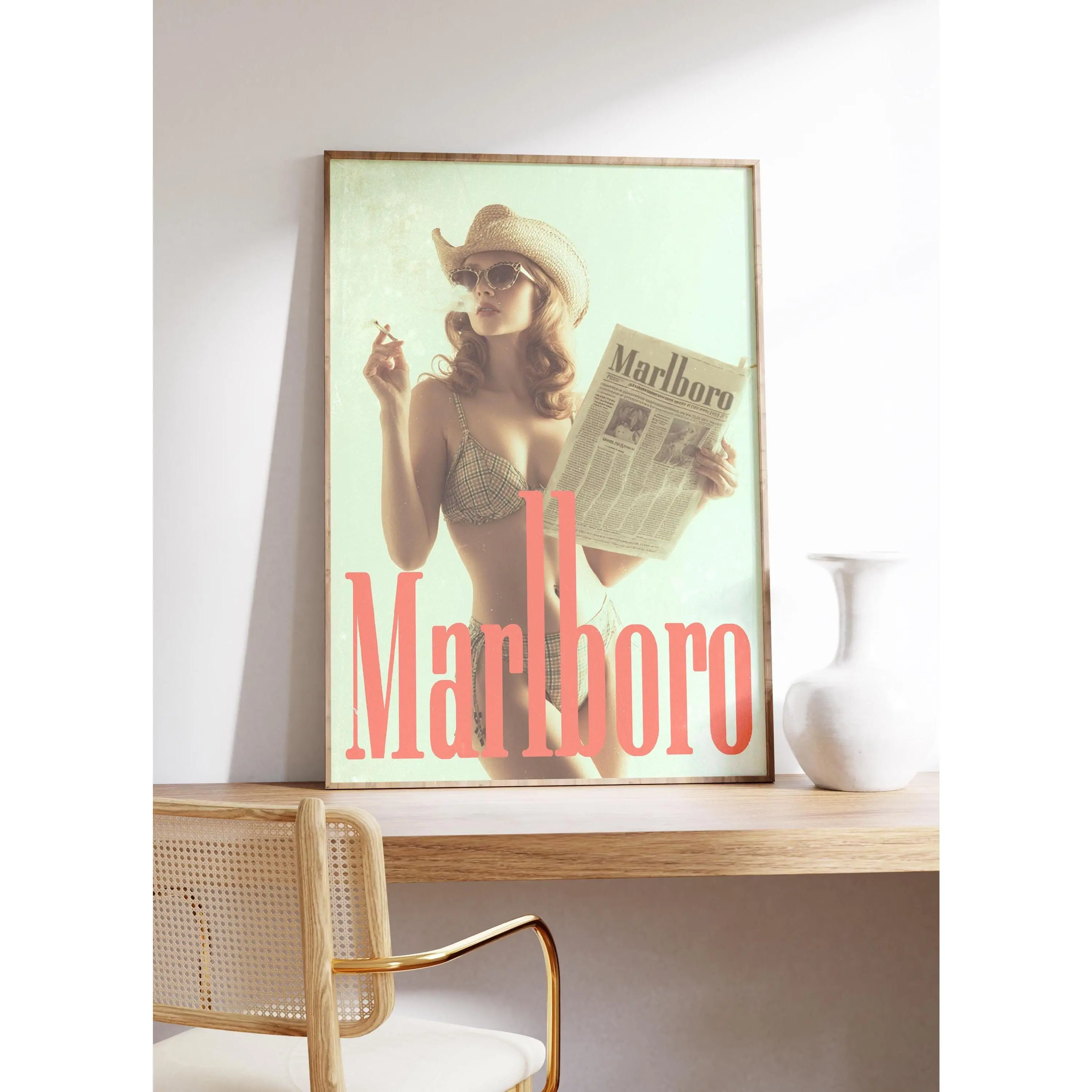 SALE UP TO 40%] [Unframed] Vintage Marlboro Poster, Marlboro Ad