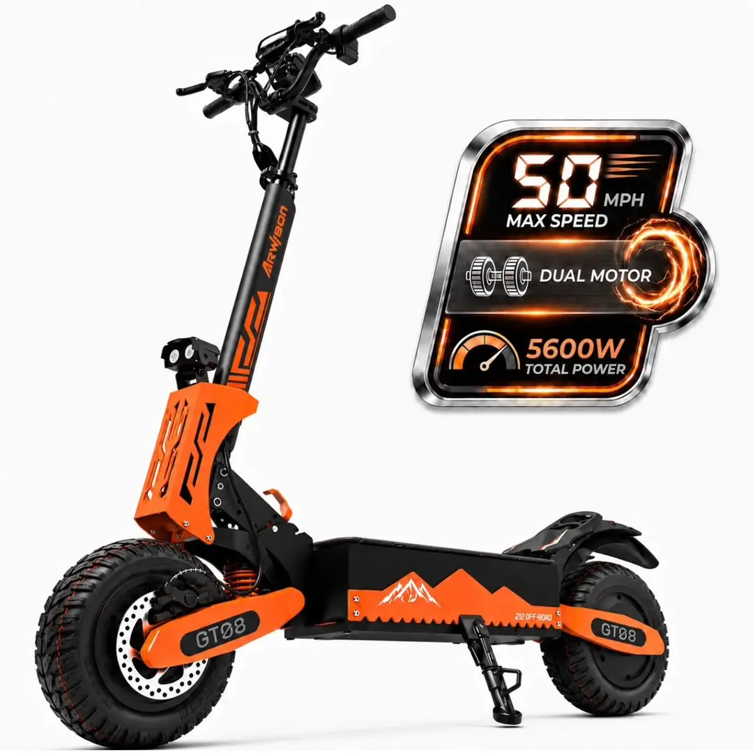 Dual Motor 5600W Electric Scooter 60V 27AH Adult Folding Off Road EScooter 50MPH