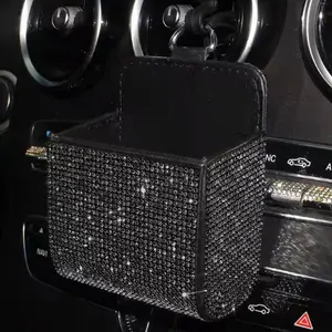 Shimmering Rhinestone Car Air Vent Organizer, Multifunctional Phone and Card Holder, Portable Design Fits Any Vehicle, Car Storage Organizer