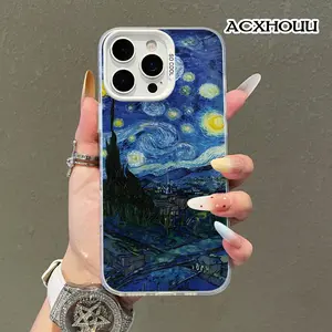 TPU Case for iPhone 17 16 E Pro Max 15 Plus 14 13 12 11 XR XS Van Gogh Starry Sky Art  Aesthetic, Trendy, Pattern Phone Cover  case