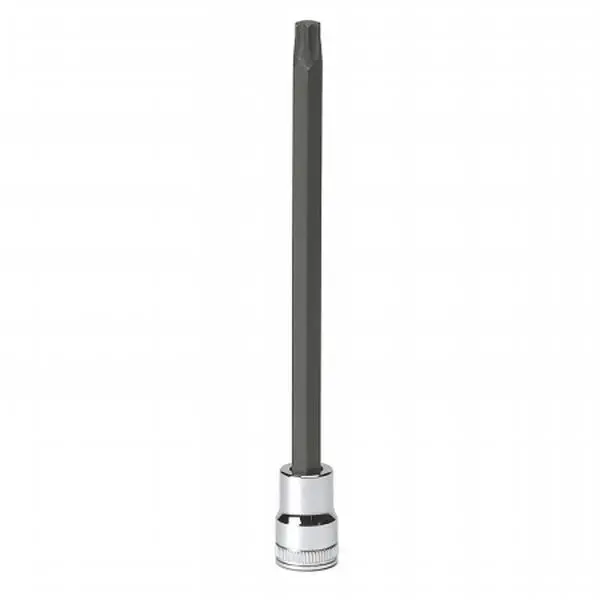 Gearwrench Chrome Heat-Treated T-10 Long Torx Socket, 1/4" Drive, Model 82511