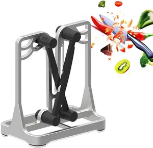 1/2 PCS Kitchen Knife Sharpener,Edge Works Knife Sharpeners for Kitchen Knives,Knife Sharpeners for Military Aluminum, Hone, Sharpens, Beveled, Polishes Dull, Serrated, Standard Blades & Chef's Knives