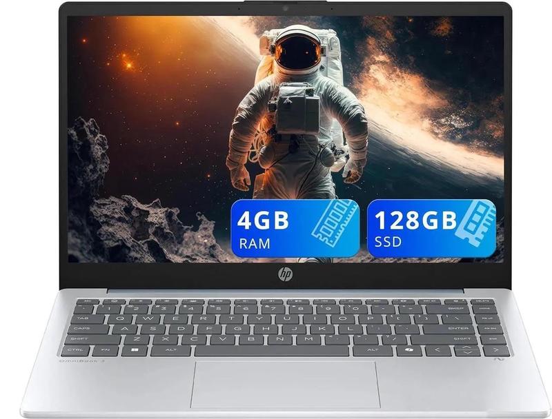 HP 14" HD Laptop for Business, AMD Athlon 7120 Processor, 4GB DDR4 RAM, 128GB SSD, AMD Radeon Graphics, 720p HD Camera, Copilot, Wi-Fi 6, Windows 11 Pro, Moonlight Blue