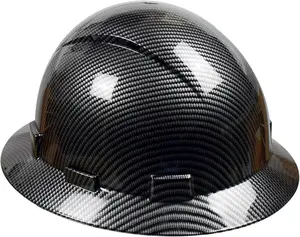 Fiberglass Hard Hat Construction OSHA CLASS 3 Carbon Fiber Design for Safety Durable & Protective Headgear for Construction Workers