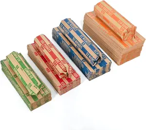 500 Assorted Flat Coin Wrappers, 100 Dimes, 100 Nickels, 100 Pennies, 200 Quarters Convenient Pack