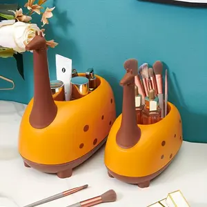 1pc Cute Desktop Storage Organizer with Multi-Compartment Tray, Plastic Space-Saving Shelf for Office, Desk & Study - Compact File Folder & Stationery Holder, Plastic Assembly (No Tools/ Click-Together), Desk & Drawer Organizer for Home Storage