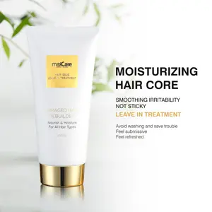 MaxCare Natural Curly Hair Silky Leave-In Treatment - Damaged Hair Rebuilder 200ml - Nourish & Moisture with Vitamin Complex for All Hair Types