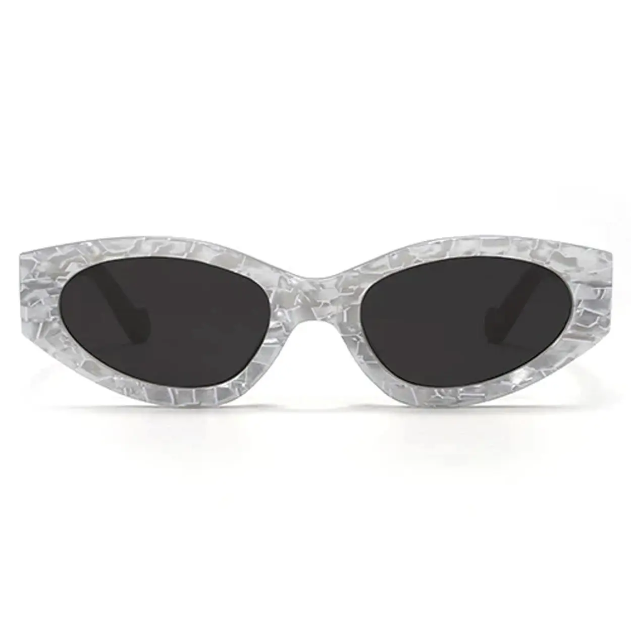 Kat Money Moves - Silver - Tangle Free Cat Eye Sunglasses - FDA Shatter-Resistant Lenses - UV400 - For Women & Men