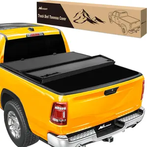 Nilight Truck Bed Tonneau Cover Hard Tri-fold Compatible with 2009-2025 Dodge Ram 1500 2020 2021 2022 2023 2024 2025-5.7ft Car Protector