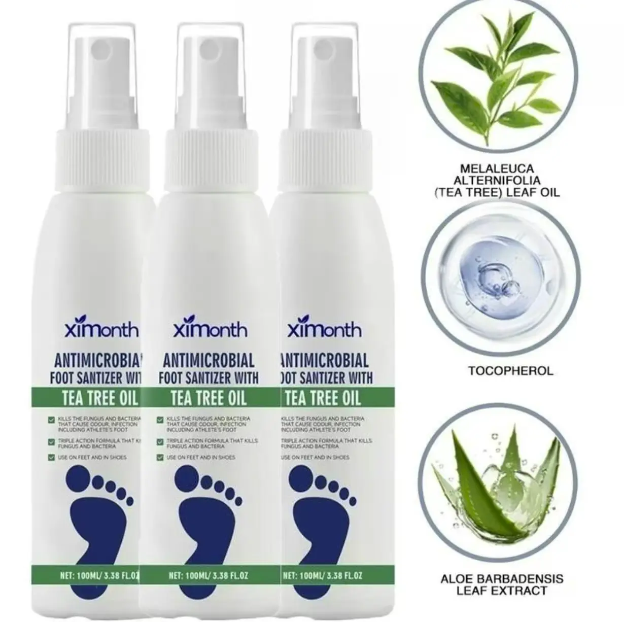 3 pack  Foot Care Liquid, Moisturizing Treeoil for Foot Care, Foot Care Spray for Women & Men, Foot Care Product for Daily Use, Christmas Gift nail fungus dry foot