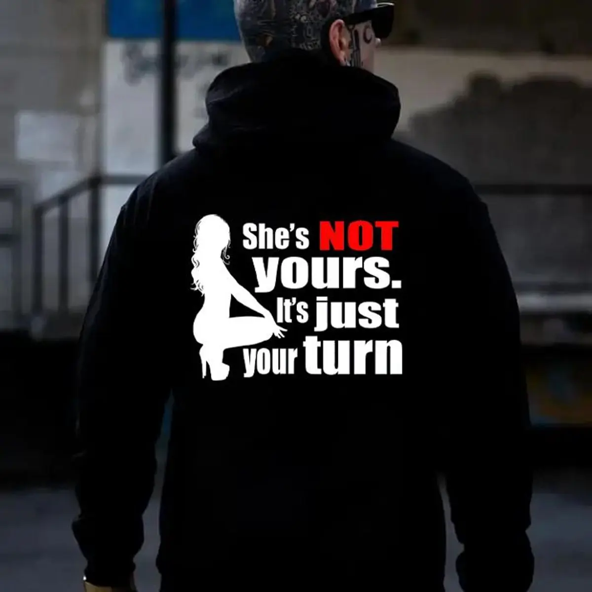 She's Not Yours It's Just Your Turn Hoodie, Naked Lady Print Men's T Shirt, Streetwear, Menswear, Unisex Sweater Pullover Tee