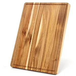 Garvee Large Acacia Wood Cutting Board, 61 x 45.7 cm (20 Inch), 1.5" Thick, Reversible with Deep Juice Groove, Ideal for Chopping Meat, Vegetables, Fruits, and Cheese, Durable Kitchen Butcher Block