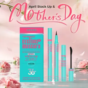 Amzgirl Makeup Fanning Voluming Mascara Waterproof 36Hours No Smudging (6g)+Eyeliner Long Lasting Waterproof Eye Makeup Cosmetic Eyebrow Pencils mascara volume and length mascara mascaras