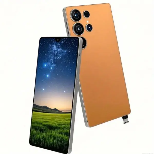 8+256GB I25 Ultra 5G Unlocked Smartphone, Unlocked Phone, 6.8" HD+ Display, Built in Pen, 6000mAh Battery /Face ID+Fingerprint Lock/Dual SIM (Orange)