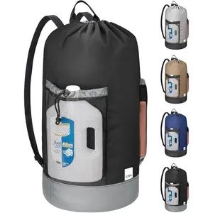 120L Laundry Bag Backpack – Heavy-Duty 900D Oxford Fabric with Shoulder Straps & 2 Mesh Pockets – Extra Large Laundry Hamper for College Dorm, Travel, Apartment, or Laundromat – Foldable & Water-Resistant Design