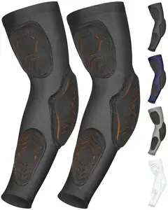 Exxact Sports 3 Padded Arm Compression Sleeve - Football Arm Sleeves for Men Baseball Arm Sleeve