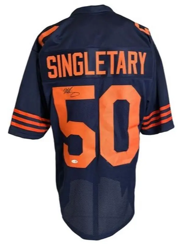 Mike Singletary Chicago Signed Alternate Navy Football Jersey