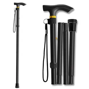 Walking Cane, Folding Cane for Man & Women, Portable Lightweight | 5-Level Adjustable Height, Collapsible Cane for Seniors Balancing Mobility Aid