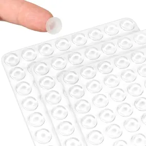Silicone Cabinet Door Bumpers Round 192pcs Clear Rubber Bumpers Self Adhesive Furniture Pads,Clear Adhesive Bumper Pads Surface Protection for Wall, Drawers, Picture Frames, Cupboard Door Bumpers
