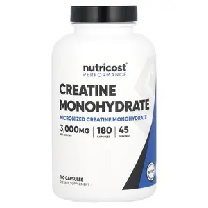 Nutricost Performance, Creatine Monohydrate, 180 Capsules (750 mg per Capsule) Nutricost Performance, Creatine Monohydrate, 180 Capsules (750 mg per Capsule)