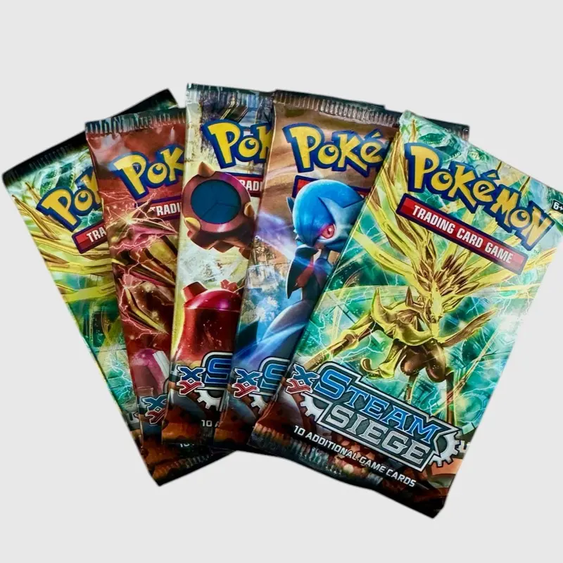 pokemon booster box steam siege Amazon.com: Pokemon Trading Card Game, 4 Pack Steam Siege Booster Pack :  Toys & Games main image 0